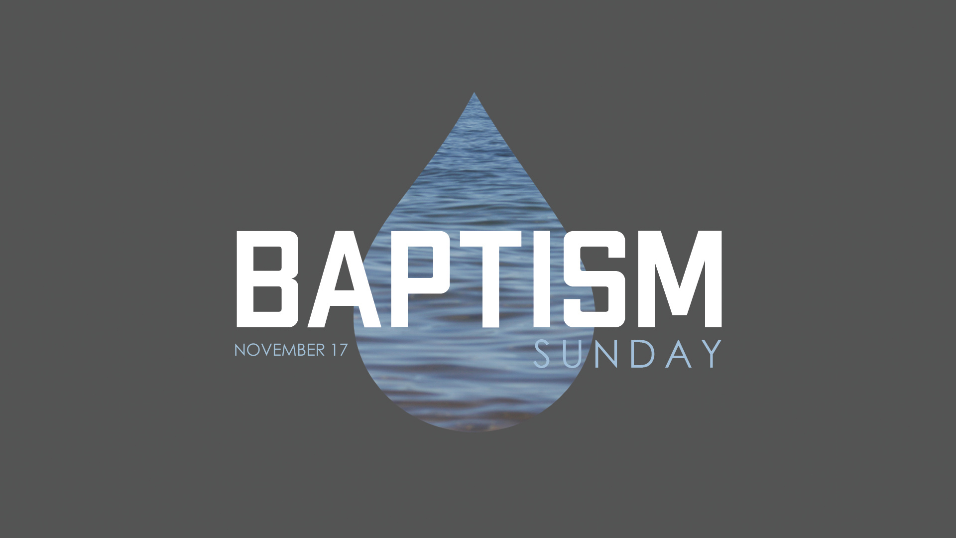 Baptism Sunday